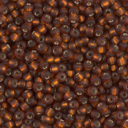 Miyuki seed beads 8/0 - Matte silverlined dark topaz 8-5F